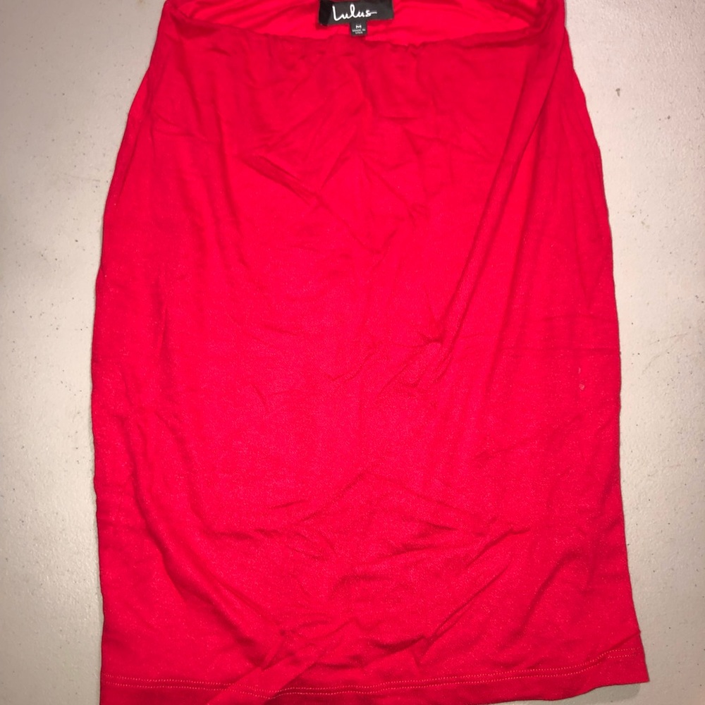 Red lulus pencil skirt